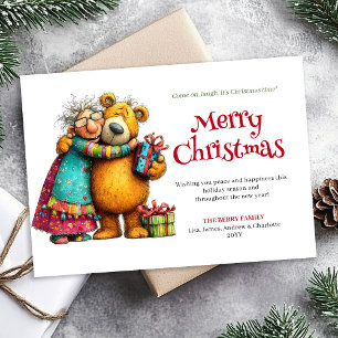 Persoonlijke digitale kerstgroet voor sassy vrouw feestdagenkaart
