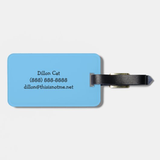 Persoonlijke Dillon de Kat Bagagelabel (Achterkant horizontaal)