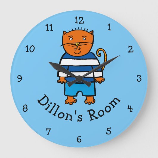 Persoonlijke Dillon de Kat Grote Klok (Voorkant)