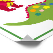 Persoonlijke Dinosaurus Kunstprintset voor Kindere Poster (Hoek)