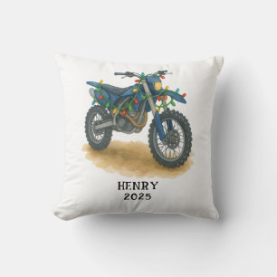 Persoonlijke Dirt Bike Kerst Motorfiets Jongens Kussen