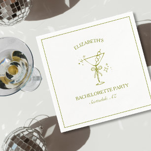 Persoonlijke Dirty Martini Chic Meidenavakantie Servet