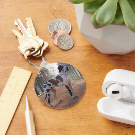 Persoonlijke Dog Argent - Minimalistisch  Sleutelhanger