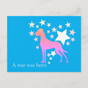 Persoonlijke Dog Great Dane Ster Briefkaart