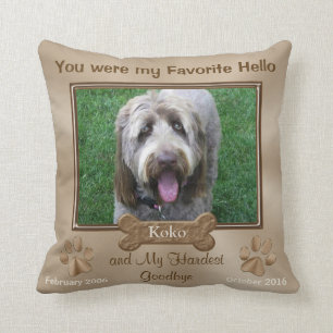 Persoonlijke Dog Memorial Pillow PHOTO en TEKST Kussen