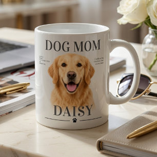 Persoonlijke 'Dog Mom'-mok met aangepaste huisdier Koffiemok