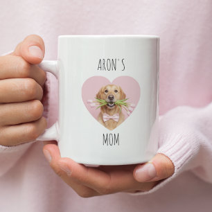 Persoonlijke 'Dog Mom'-mok met foto Aangepaste h Koffiemok