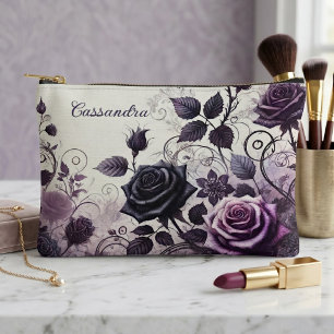 Persoonlijke Donkere Gotische Bloemige Cosmetische Etui