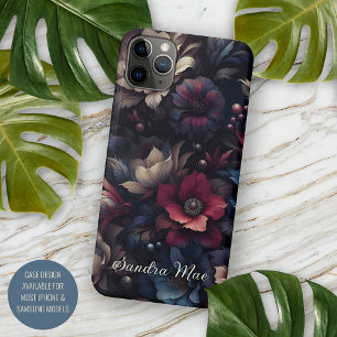 Persoonlijke Donkere Gotische Dahlia Bloemrijke Vi iPhone 11 Pro Max Hoesje