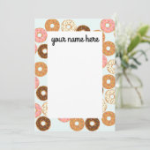 Persoonlijke Donuts Notecards Kaart (Staand voorkant)