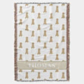 Persoonlijke Doodle (Rode Abrikozen Gouden) Deken (Voorkant Verticaal)