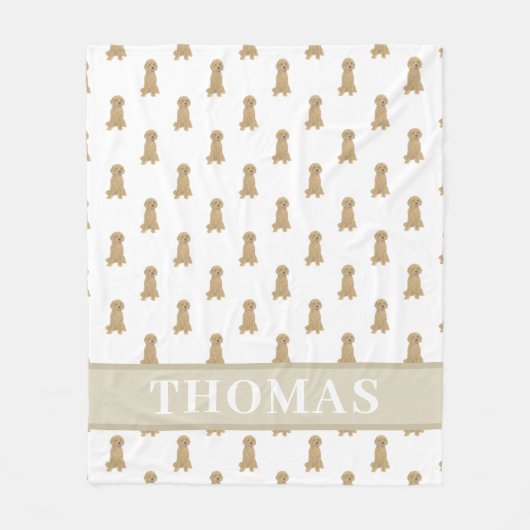 Persoonlijke Doodle (Rode Abrikozen Gouden) Fleece Deken (Voorkant)