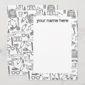 Persoonlijke Doodle-tekeningen Notitiekaarten (Voorkant / Achterkant)