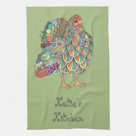 Persoonlijke Dream Chicken Kitchen Towel Theedoek (Verticaal)