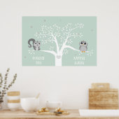 Persoonlijke Dream grote schattige dieren Poster (Keuken)