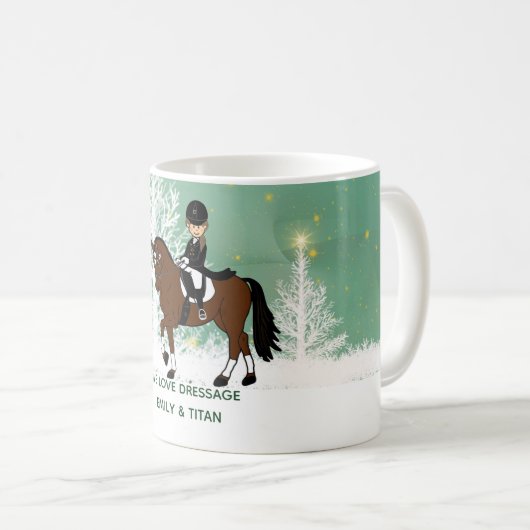 Persoonlijke Dressuur Paardrijdster Mok Meisjes (Voorkant rechts)