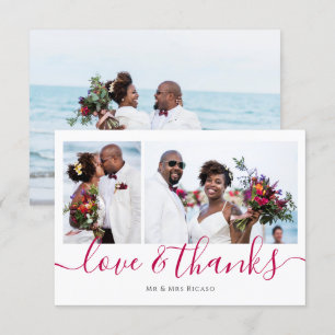 Persoonlijke drie foto-liefhebbers en bedankt kaart