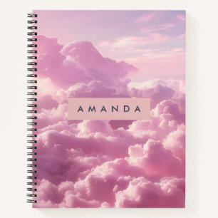 Persoonlijke Dromerige Pastel Roze Wolk Notitieboek