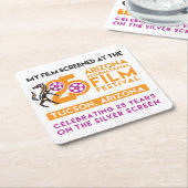 Persoonlijke droogprogramma's vierkante kartonnen onderzetter (Schuin)