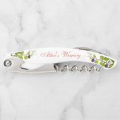 "Persoonlijke" druiven op de wijn Kurkentrekker (Voorkant)