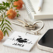 Persoonlijke drummer sleutelhanger (Voorkant Rechts)