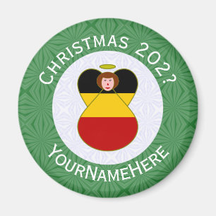 Persoonlijke Duitse engel Kerstmis vlag Magneet