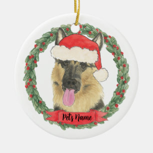 Persoonlijke Duitse herder Keramisch Ornament