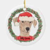 Persoonlijke Duitse Pinscher Kerstmis Keramisch Ornament (Achterkant)