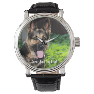Persoonlijke Duitse Shepherd Dog Foto, naam van ho Horloge