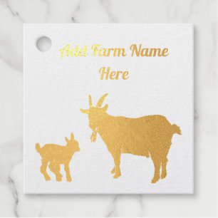 Persoonlijke Dwerggeit met Geitjes Boerderij Bedankjes Labels