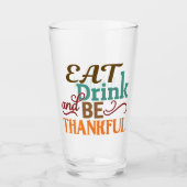 Persoonlijke Eat Drink & Wees dankbaar Glas (Voorkant)