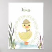 Persoonlijke eend kuiken met vlinderdasje poster (Voorkant)