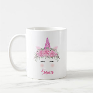 Persoonlijke Eenhoorn Koffiemok Met Roze Naam