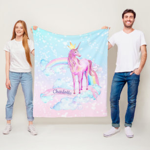 Persoonlijke Eenhoorn Prinses Eenhoorn Dekbed Fleece Deken