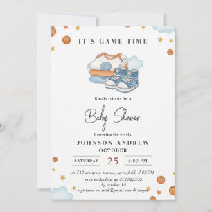 Persoonlijke Eenvoudige Basketbal Baby Shower Kaart