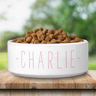 Persoonlijke eenvoudige benaming Sjabloon Pet Food Voerbakje