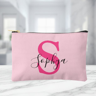 Persoonlijke Eenvoudige Heet Roze Monogram Etui