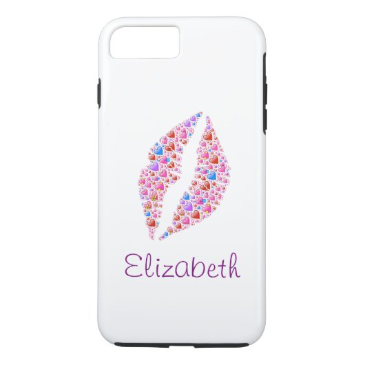 Persoonlijke, eenvoudige witte, kleurrijke hartlam Case-Mate iPhone case (Achterkant)