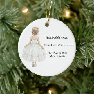 Persoonlijke Eerste Heilige Communie Meisjes  Keramisch Ornament