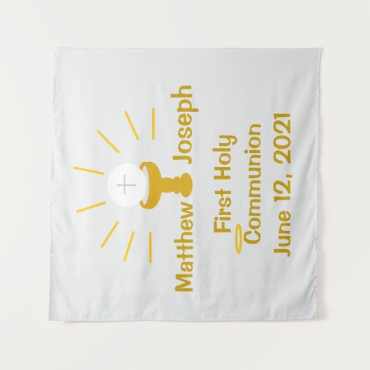 Persoonlijke Eerste Heilige Communie  Wandkleed (Voorkant)