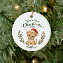 Persoonlijke eerste kerst van de baby "Leeuw"