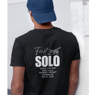 Persoonlijke Eerste Solovlucht   PILOOT   Vliegtui T-shirt