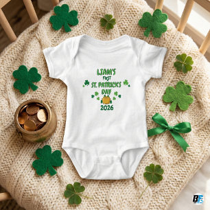 Persoonlijke Eerste St. Patrick's Day 2026 Pot Met Romper