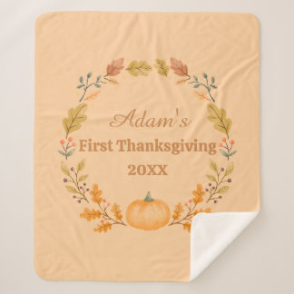 Persoonlijke Eerste Thanksgiving Sherpa Deken