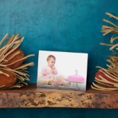 Persoonlijke Eerste Verjaardag Baby Foto Plaquette Fotoplaat (Zijkant)