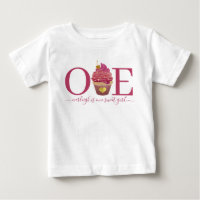 Persoonlijke eerste verjaardag Cupcake Baby T-Shir