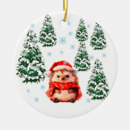 Persoonlijke Egel Kerstversiering 2025, Uitgesnede Keramisch Ornament