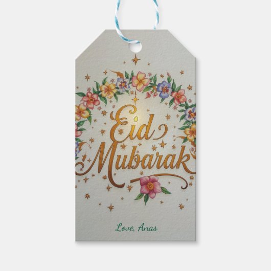 Persoonlijke Eid Mubarak cadeautaglabels Cadeaulabel (Voorkant)