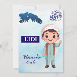 Persoonlijke Eid Mubarak / Eid Groet voor kinderen Kaart