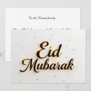 Persoonlijke Eid Mubarak moderne wenskaart Kaart